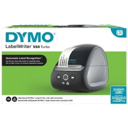 Dymo LabelWriter 550 Turbo - Impresora de Etiquetas Térmica Negra/Gris Dymo LabelWriter 550 Turbo - Impresora de Etiquetas Térmica Negra/Gris